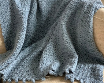 Eyelet Throw Crochet Pattern - Easy Crochet Blanket Pattern- Crochet Afghan Pattern- PDF - Instant Digital Download