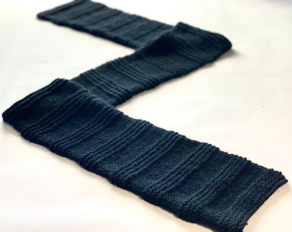 The Soft Stripes Scarf Knit Scarf Pattern Knitting Pattern | Etsy