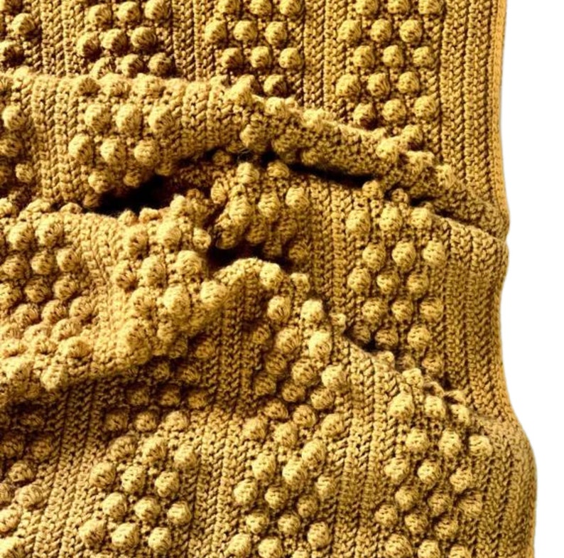 Bobble Throw Crochet Pattern Easy Crochet Blanket Pattern Crochet Afghan Pattern PDF Instant Digital Download image 4