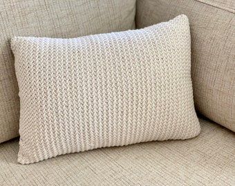 The Herringbone Throw Pillow- Knit Throw Pillow Pattern- Knitting Pattern- Herringbone Stitch Pattern - Knitting Tutorial- PDF Download