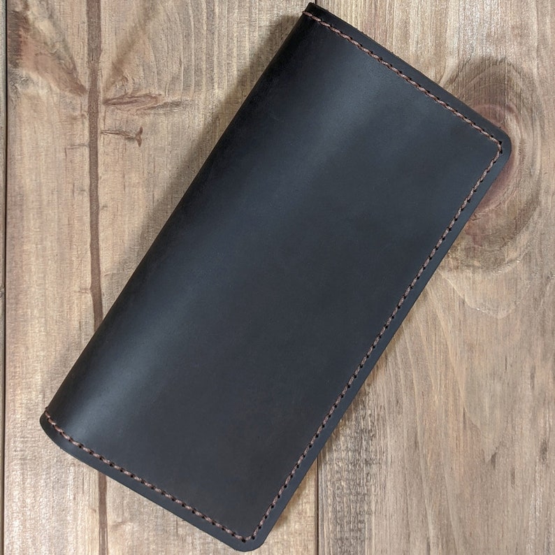 Womens Checkbook Cover With Credit Card Slot Genuine Leather Etsy