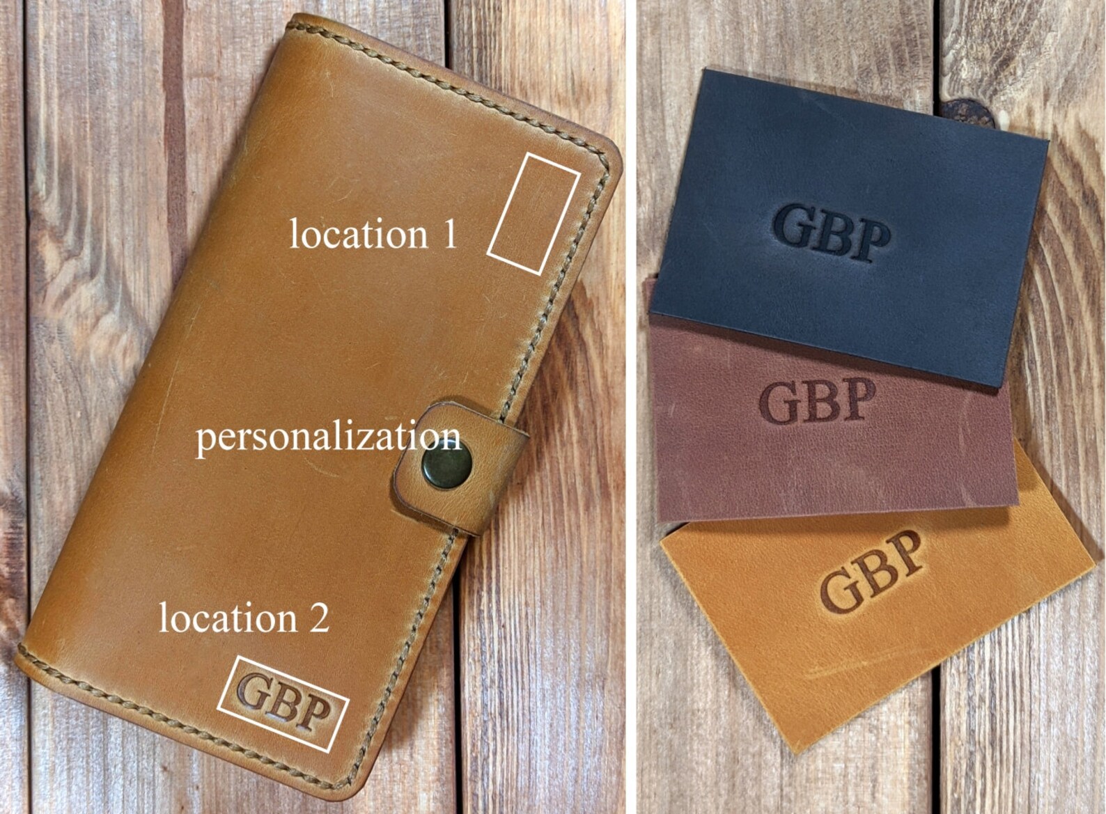 Checkbook Cover With Credit Card Slot Genuine Leather Etsy