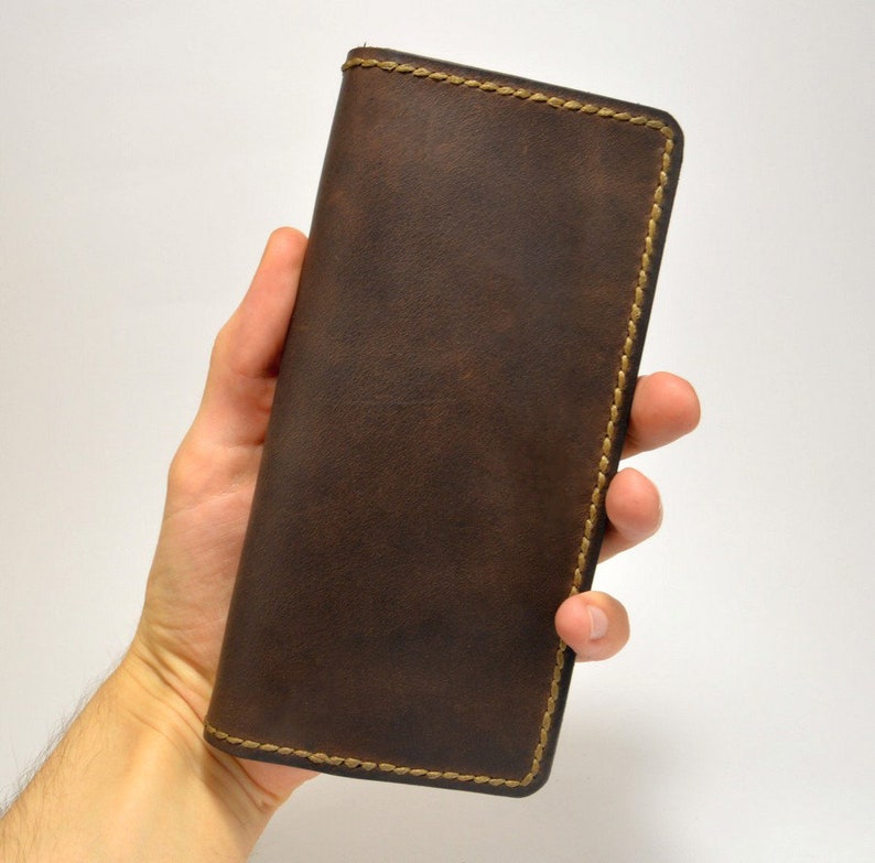 Womens checkbook cover with credit card slot Genuine leather Etsy