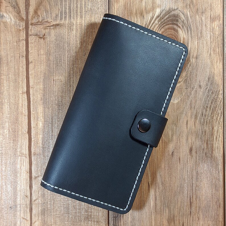 Womens Checkbook Cover Checkbook Covers With Button Genuine Etsy