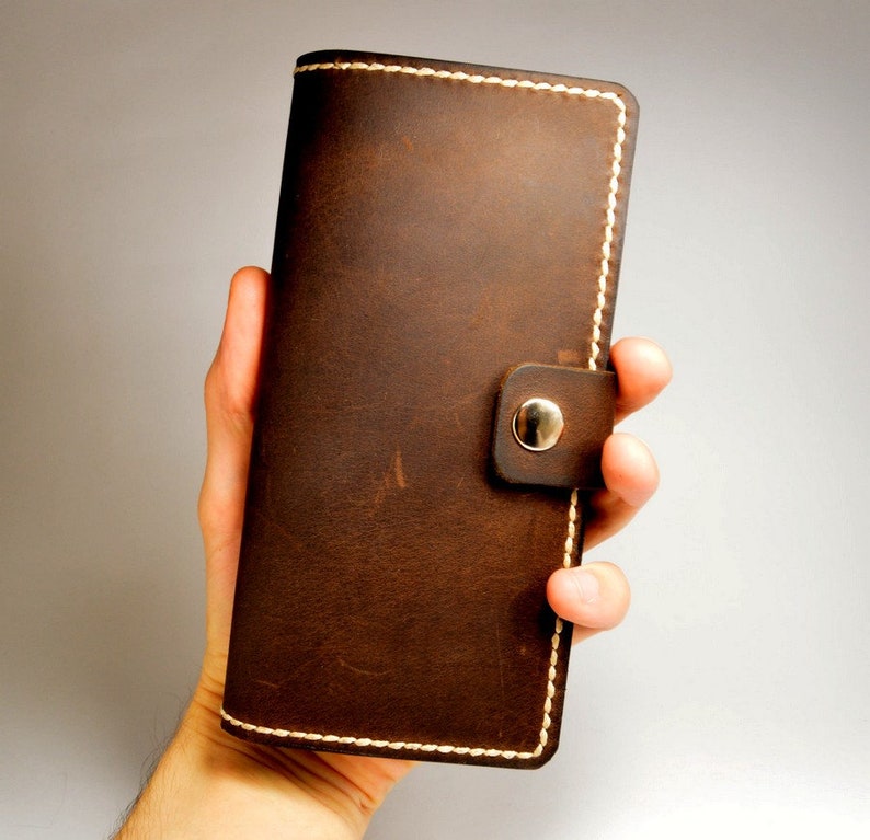 Checkbook cover with credit card slot Genuine leather Etsy Checkbook cover with credit card slot Genuine leather Etsy