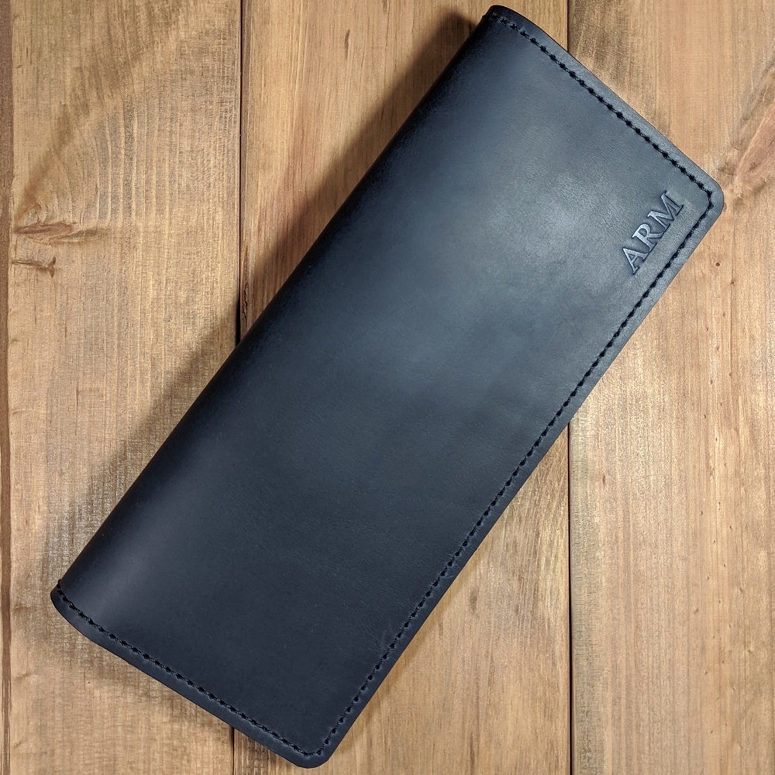 Business Size Leather Checkbook Cover Business Side Tear Etsy