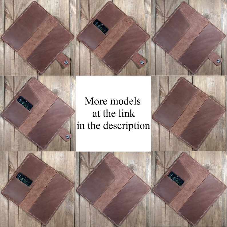 Womens Checkbook Cover With Credit Card Slot Genuine Leather Etsy