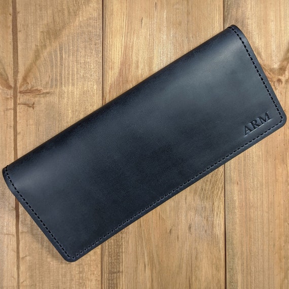 Business Size Leather Checkbook Cover Business Side Tear Etsy