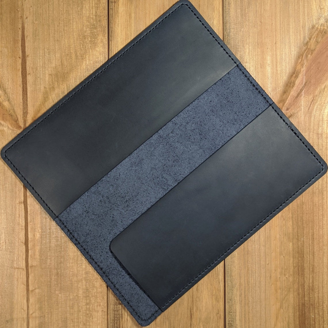 Business Size Leather Checkbook Cover Business Side Tear Etsy