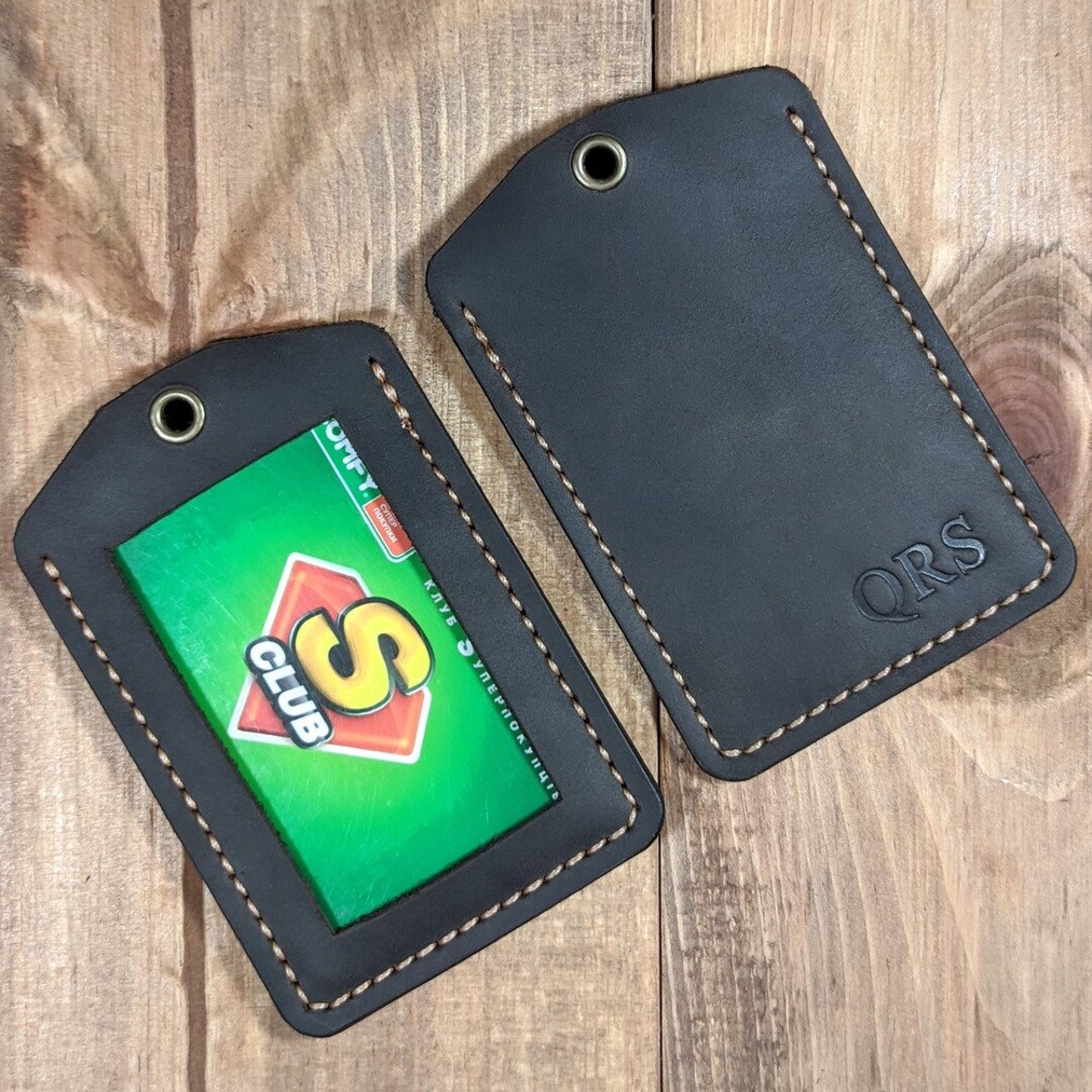 Leather Id Card Holder Wallet, Leather Id Card Case, Leather Cardholder