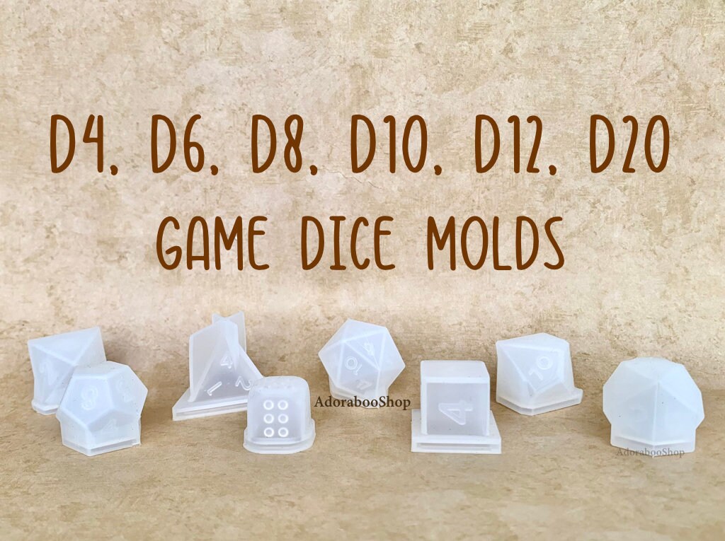 Polyhedral Dice Molds Fillet Square Triangle Silicone Dice Mold Portable  Digital Dice Games For Families Handmade Craft Tool