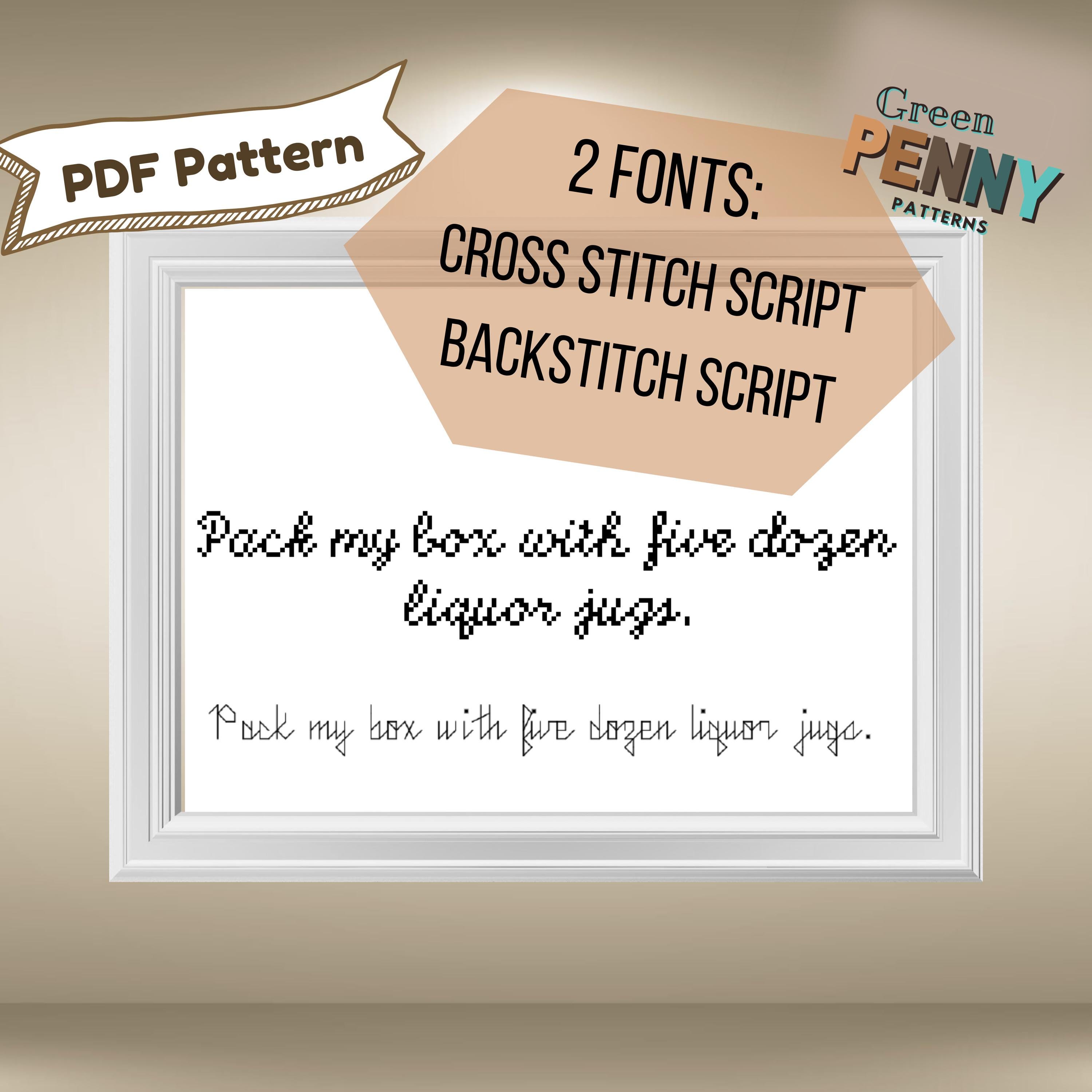 Cursive Font Alphabet - Cross Stitch Pattern, Instant Download, PDF ...