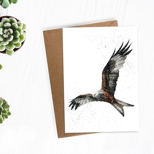 Soaring Red Kite A5 Greeting Card
