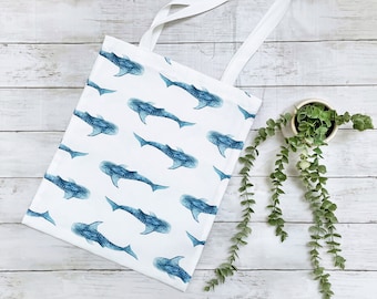 100% Cotton Whale Shark Tote Bag
