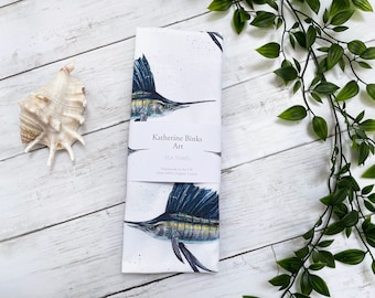 Sailfish Tea Towel 100% Organic Cotton