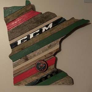 Minnesota Wild, Custom Wood Sign, NHL Hockey, Hockey Wall Art!