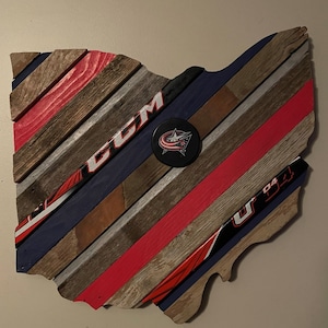 Columbus Bluejackets, Custom Wood Sign, NHL Hockey, Hockey Wall Art!