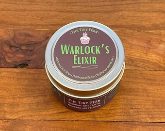 Warlock's Elixir Dungeons and Dragons Candle, Black Currant Jasmine Vanilla Ginger Spice