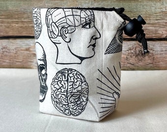 Drawstring dice bag, dice storage, board game storage, dnd gamer bag for dice, dnd gift, dungeon master gift