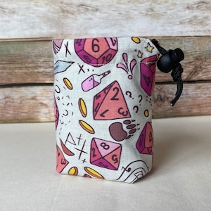 Dice bag of holding, Dnd dice pouch, Dnd game bag, Board game storage, Dice storage, Rpg dice bag, Dice holder