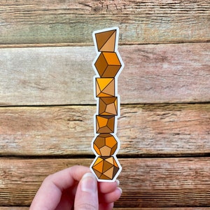 Orange dnd dice stack vinyl sticker, Glossy dice sticker, D20, Dungeons and dragons, Dnd gifts, RPG collectibles, Laptop stickers