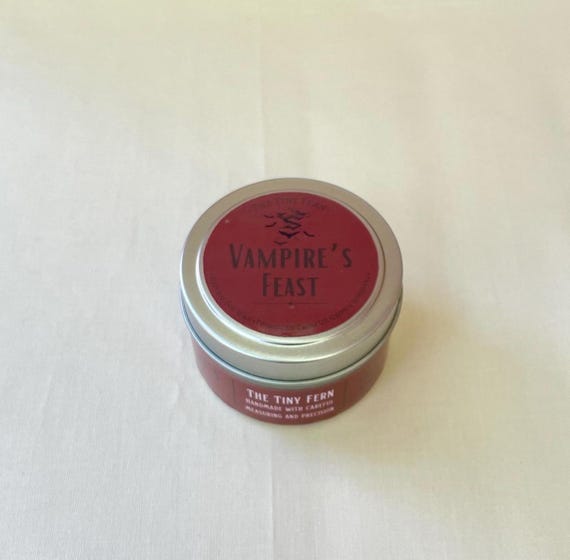 Vampire's Feast Candle, Spooky Candle, Small Candle, Tin Candle