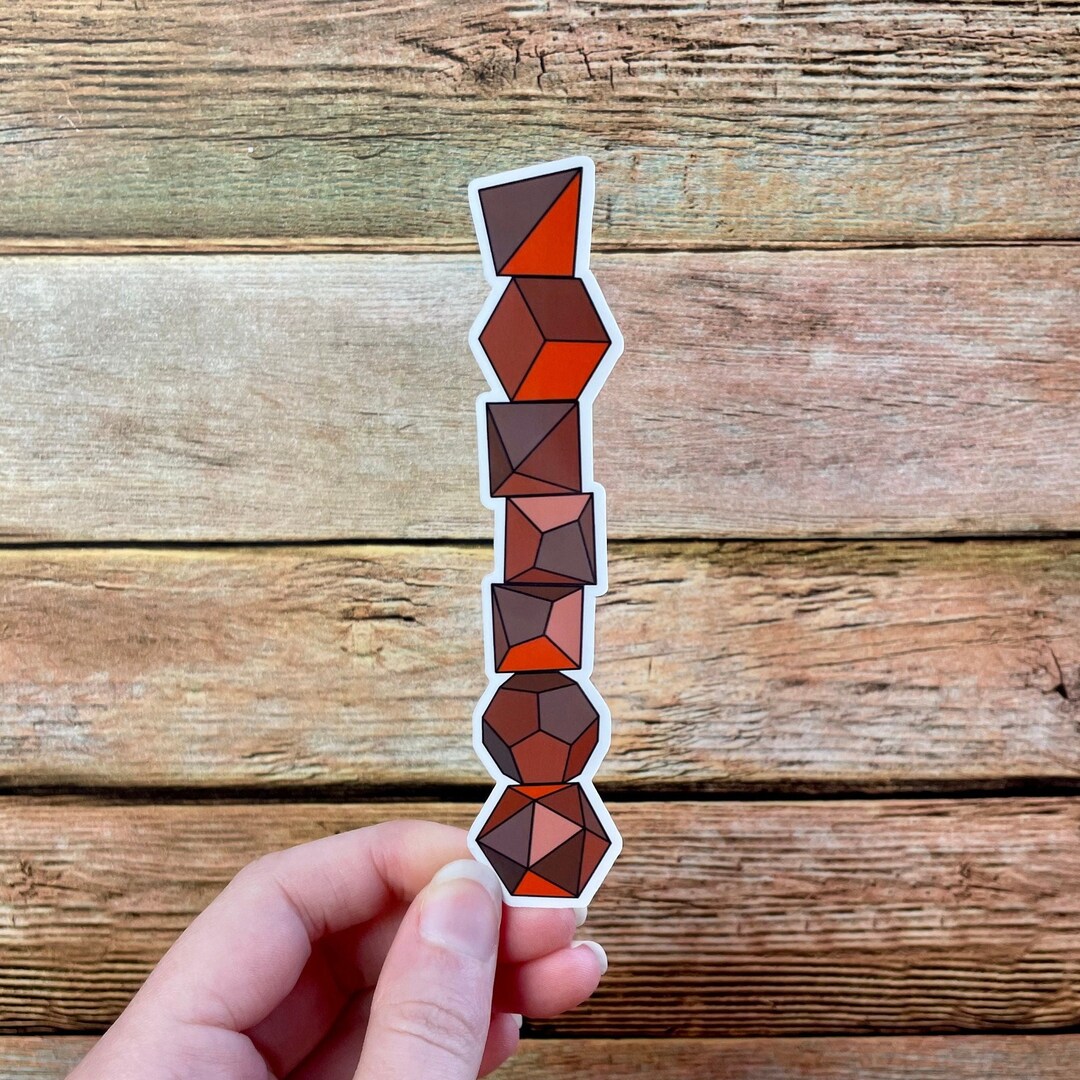Staglamite Dnd Sticker Red DND Dice Stack Sticker, Glossy D20, RPG Collectible - Etsy