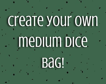 Create your own dnd dice bag, custom dice bag, dice holder, bag of holding, diy dice bag, dice pouch, drawstring dice bag