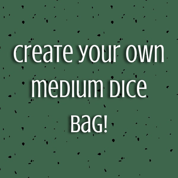 Create your own dnd dice bag, custom dice bag, dice holder, bag of holding, diy dice bag, dice pouch, drawstring dice bag