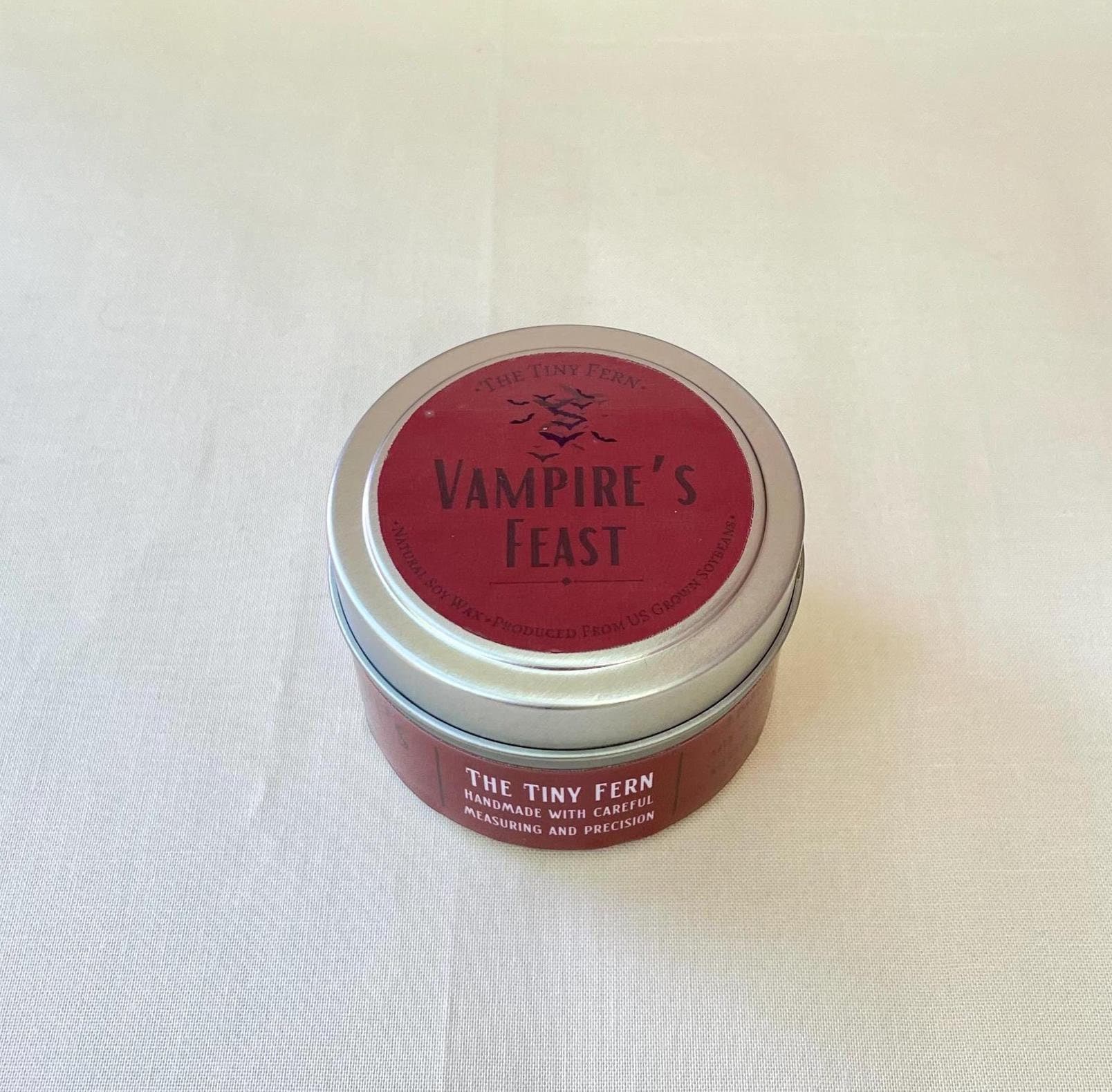 洋楽 bloodfirepossie can'tstoprockingtonlght Vampire's Feast Candle, Spooky Candle, Small Candle, Tin Candle
