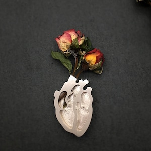 HeartBeat Brooch,Anatomical Art Jewelry,Emotional Vessels, Cardiologist Gift idea, love believe, Special Gift