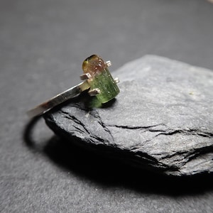 Turmalina verde y roja, regalo para ella, Joyería Artesanal