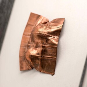 Copper embossing art piece Chasing and Repoussè in frame; wall decor