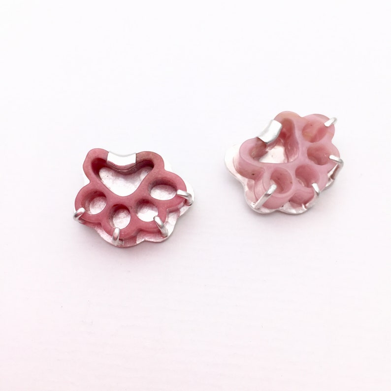 Rhodonite Pendant ,cute Cat Jewelry, Cat Claw, Rose Pink Jewelry ...