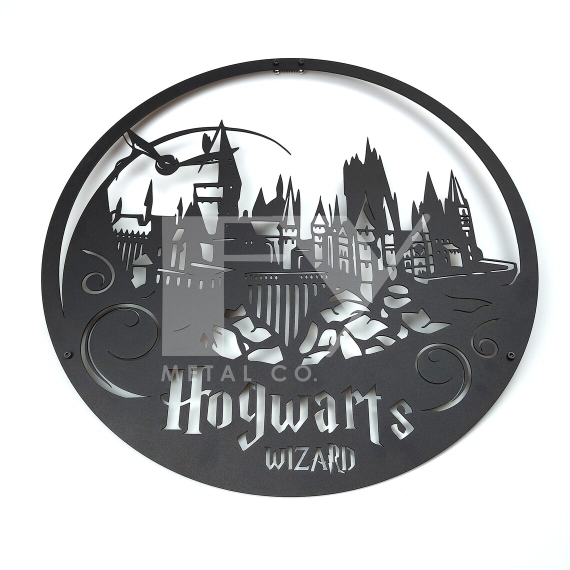 Hogwarts Wizard Metal Wall Art Harry Potter Wall Sign Metal Etsy