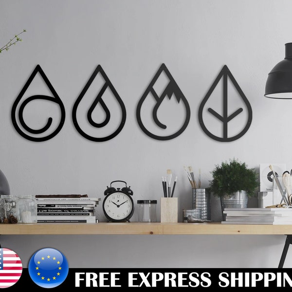 Earth Air Fire Water Sign Etsy