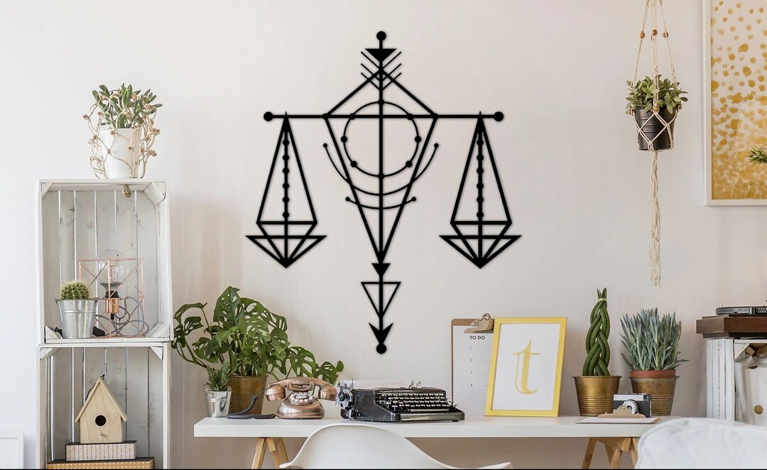 Scales of Justice - Metal Wall Art Law Firm Metal Wall Sign Laser Cut ...