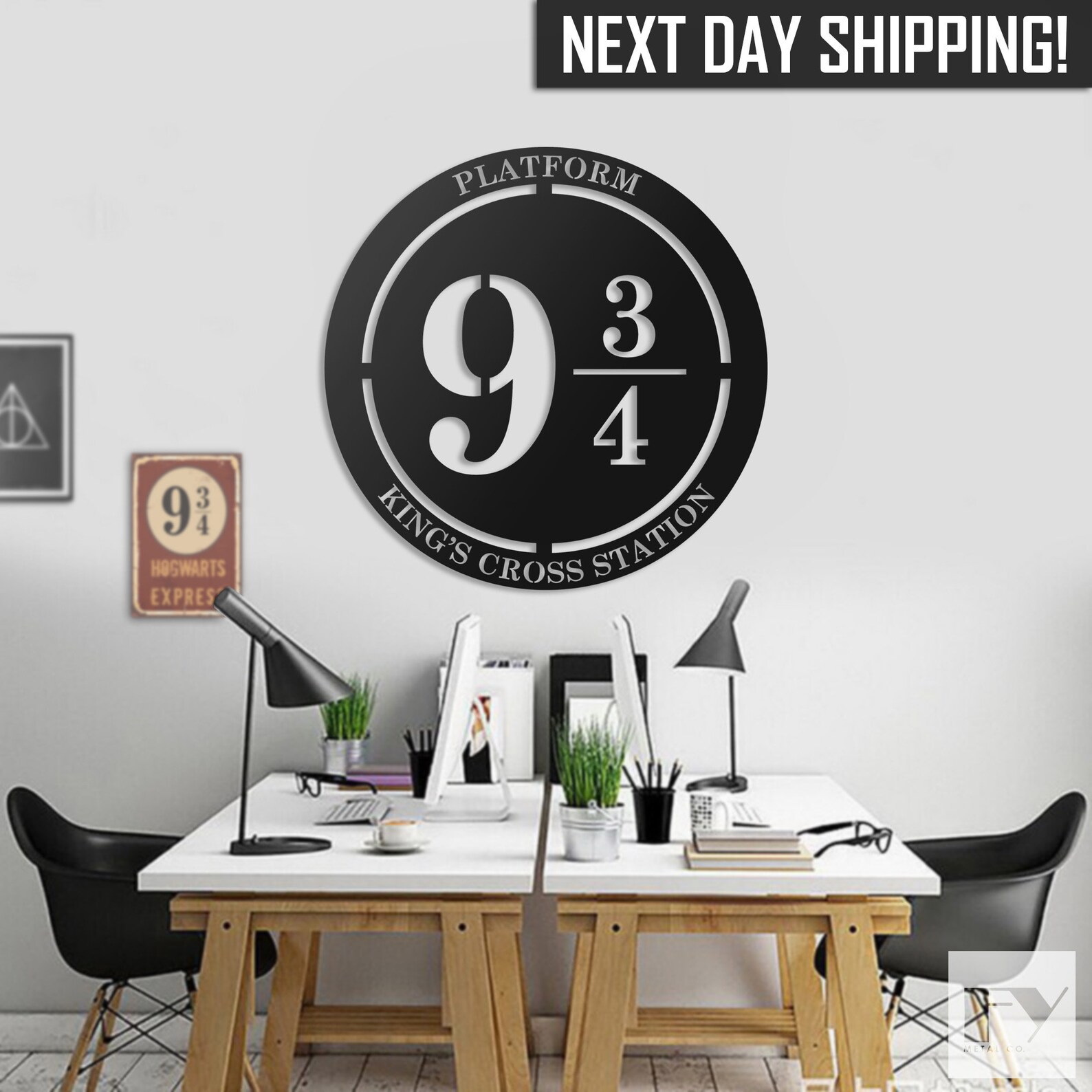 Platform 9 3/4 Metal Wall Art Harry Potter Wall Sign Metal Etsy