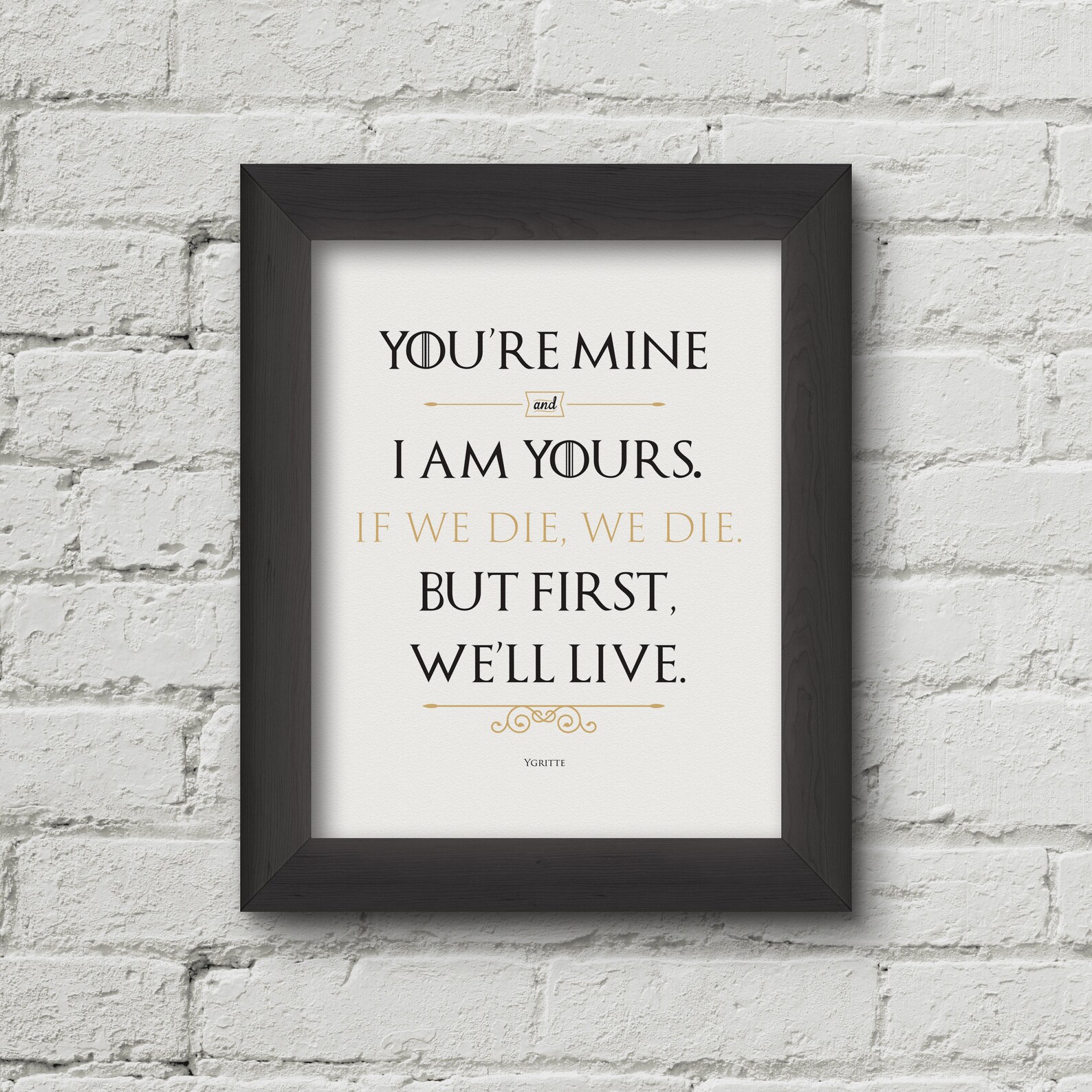 8x10 Printable Game of Thrones Quote | Instant Download - Etsy