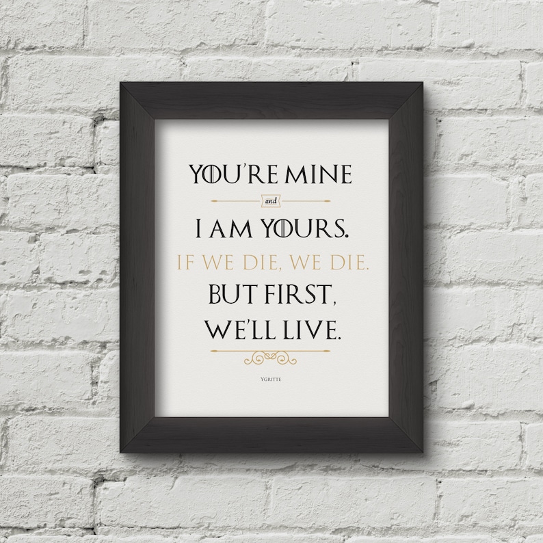 8x10 Printable Game of Thrones Quote | Instant Download - Etsy