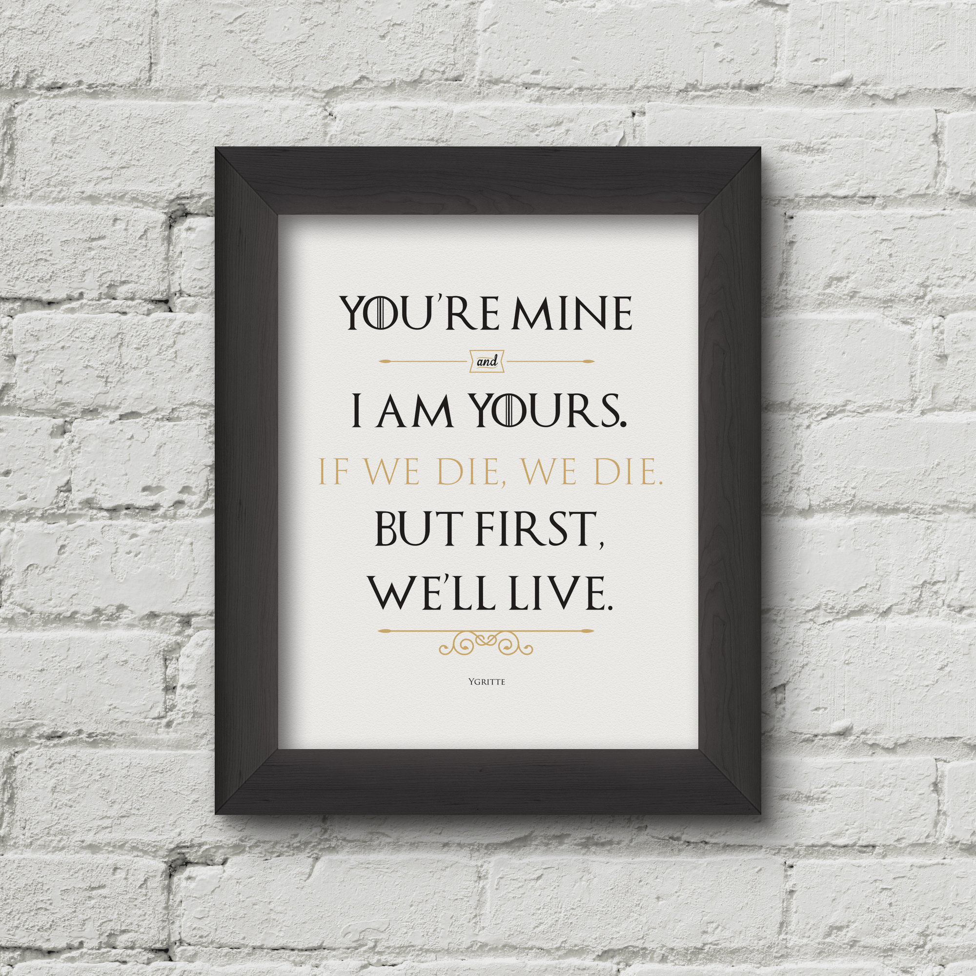 8x10 Printable Game of Thrones Quote | Instant Download - Etsy