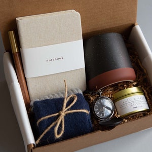 Gift Box for Men, Pocket Watch Gift, Groomsmen Gift Box, Care Package for Him, Hygge Gift, Hygge Box, Gift Set, Gift Box, Mens Gift Box