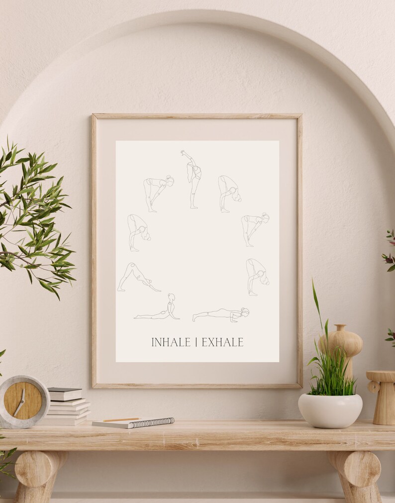 Digital Download Wall Decor Printables Yoga Decor Yoga Sun Sal Etsy