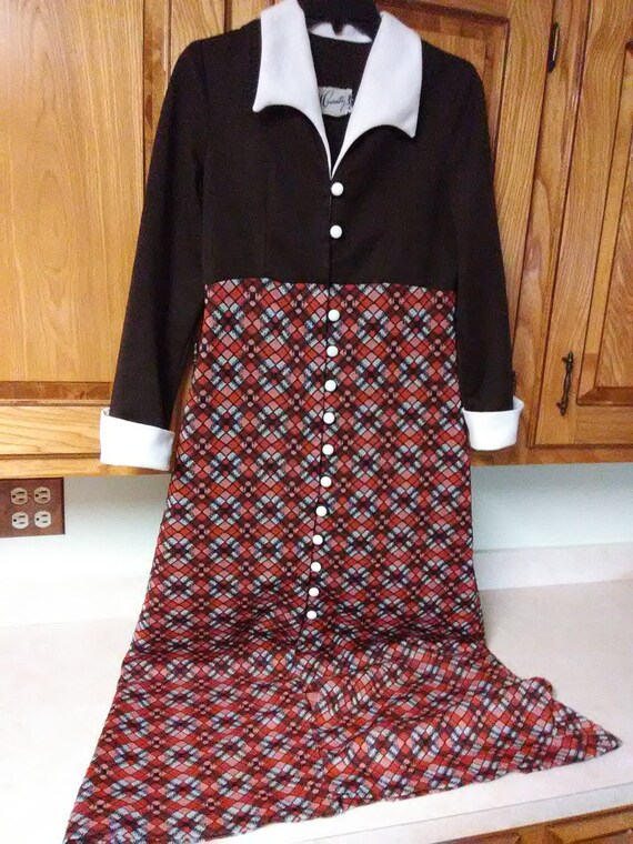 VINTAGE C M Coventry maxi dress ILGWU 1970's mod h