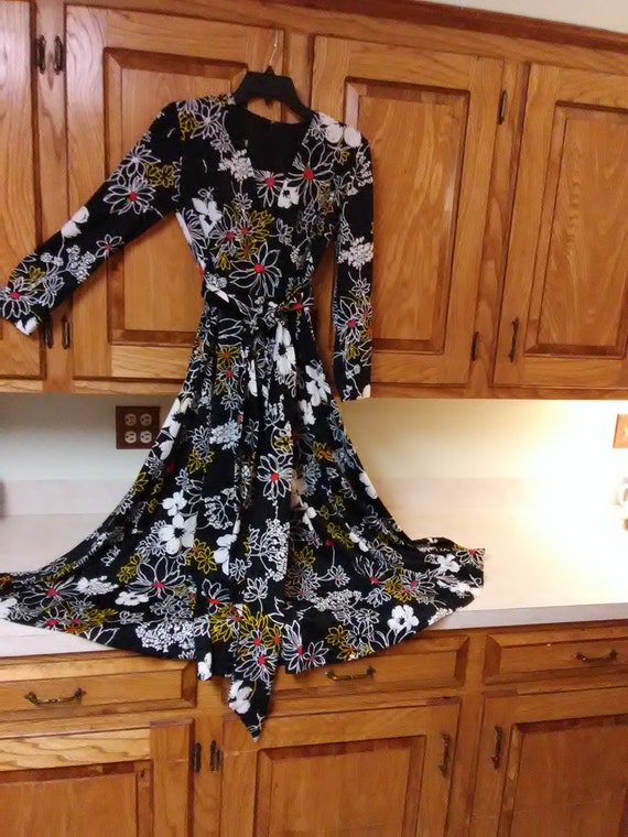 Vintage Futura Couture 49" dress w/ matching belt