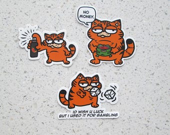 garf stickers / funny orange cat