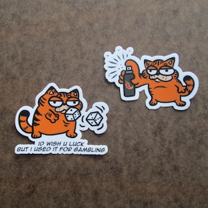 garf stickers / funny orange cat