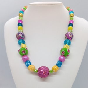 Bright, Colourful Beaded Necklace for Bright Summer Days