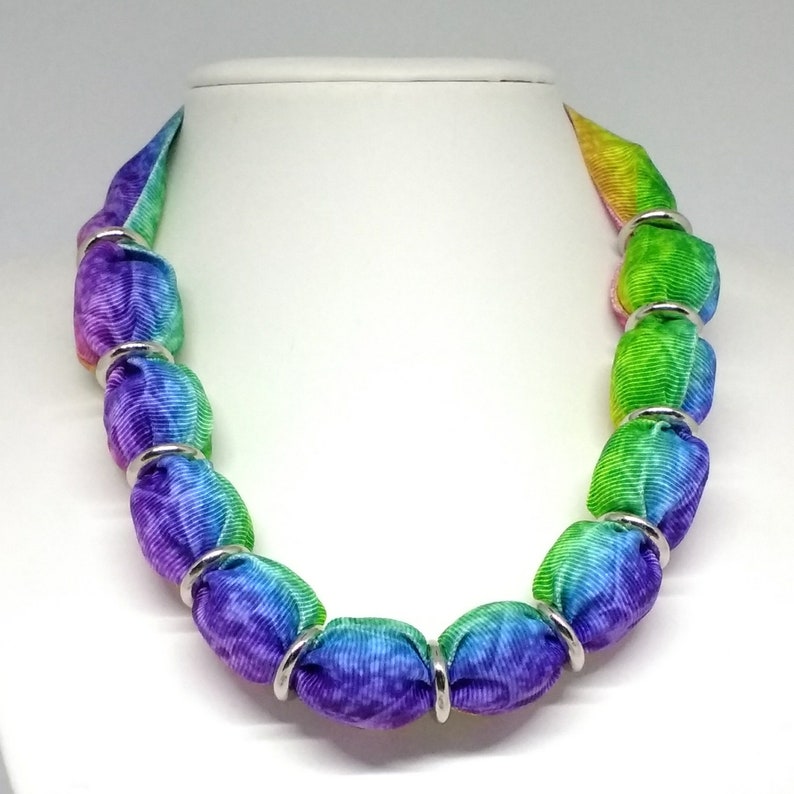 Rainbow Ribbons Necklace