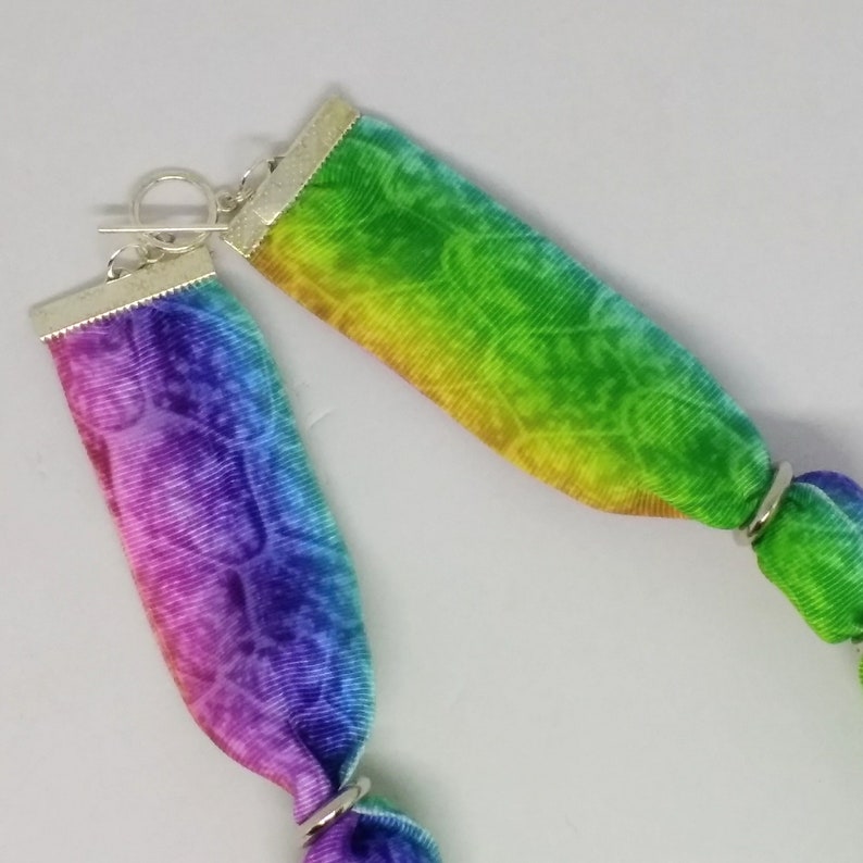 Rainbow Ribbons Necklace